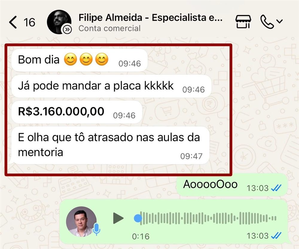 Filipe Almeida, vendeu 3,16 milhões