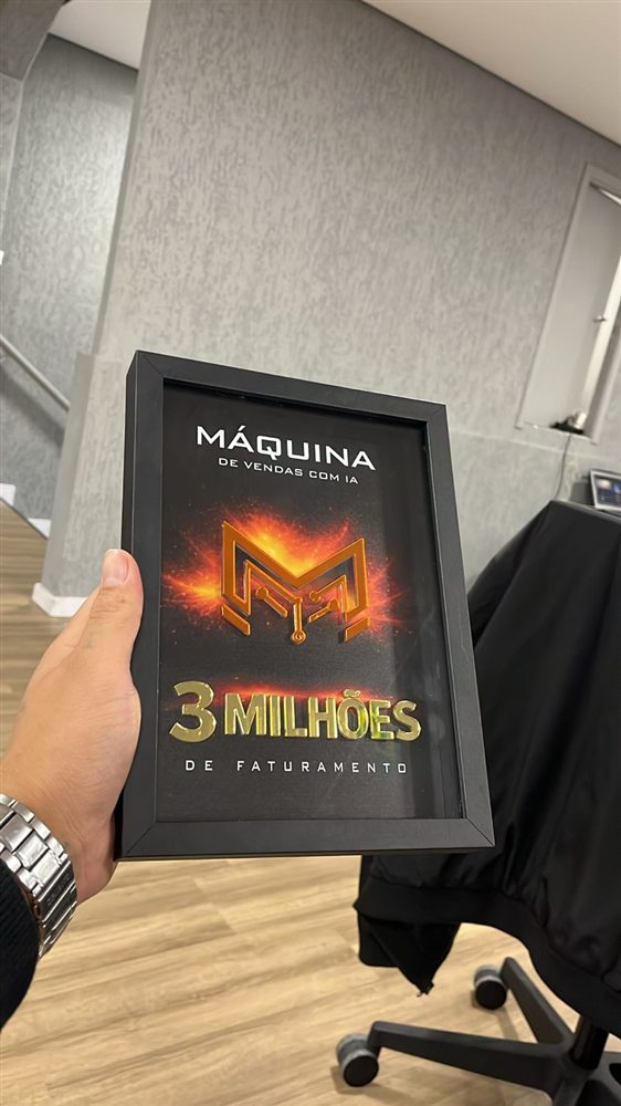 Plaquinha de 3 milhões de faturamento no evento
